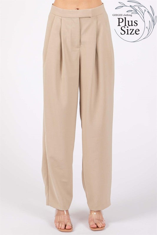 Jennifer's Pleated Slacks - Curvy Size Exclusive