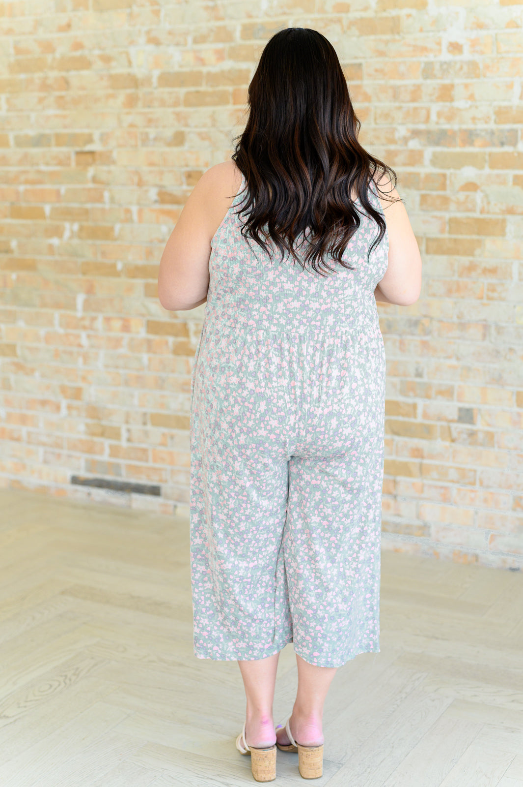 Lucky In Love Cropped Floral Jumpsuit